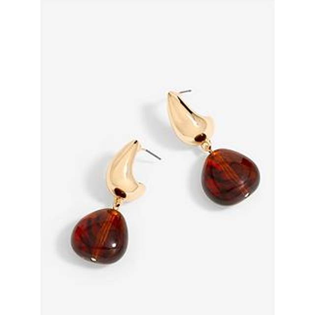 MOOD Mood Gold Tort Resin Dome Droplet Earrings