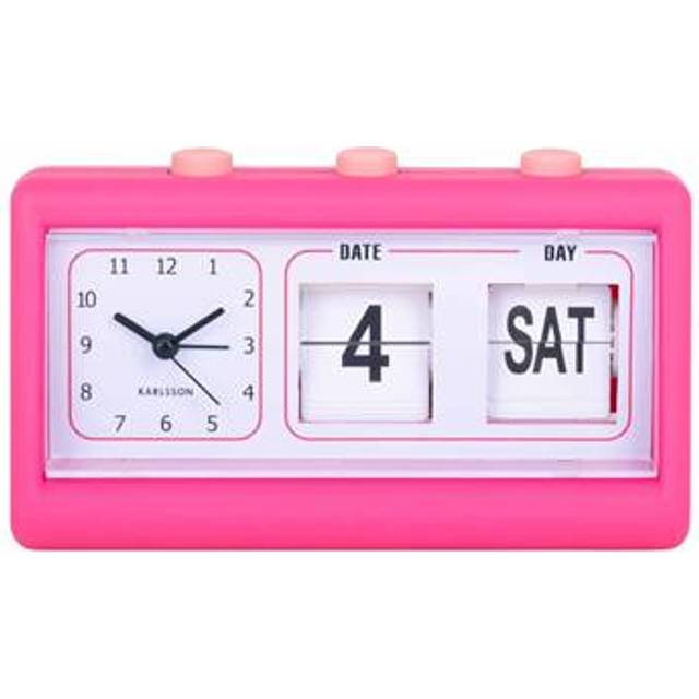 Alarm clock Karlsson Data Flip - Rose - 6.4x11.5x19 cm