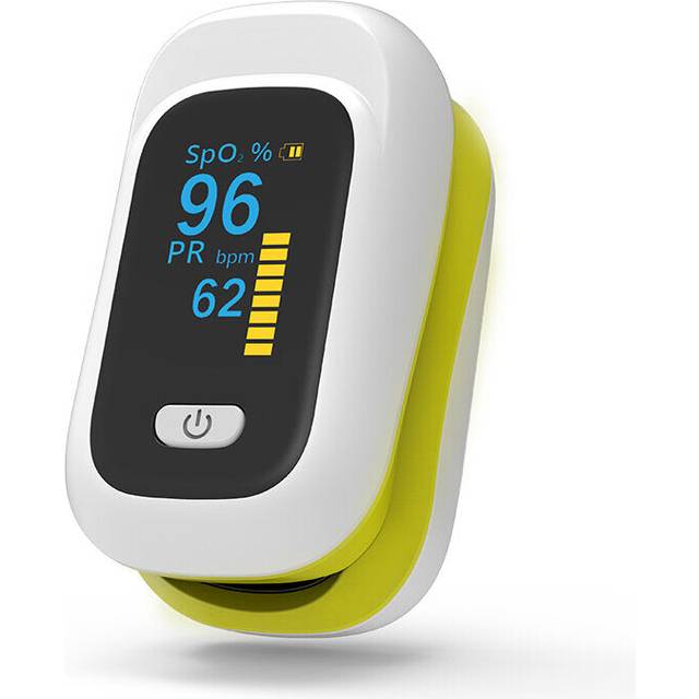 (Yellow) Mini OLED Finger-Clamp Pulse Oximeter Home Heathy Blood Oxygen Saturation Monitor