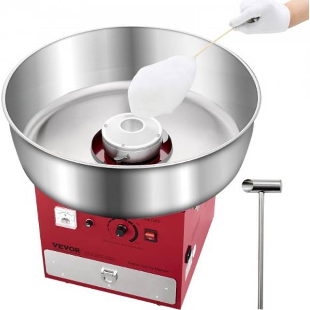 VEVOR Kommerzielle Zuckerwattemaschine Zuckerwattegeräte 1000W Partys Rot