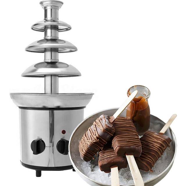 Chocolate Fountain, 4 Tiers Electric Melting Machine, Fondue Pot Set, for Chocolate Candy, Ranch, EU Plug