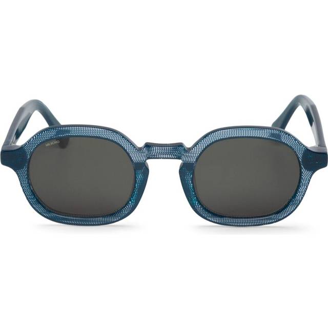 Mr. Boho Elpatio BML4-11 Men's Sunglasses Blue Size 47 - Shiny Dotted Cobalt Blue (47)