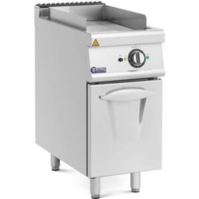 Electric Grill Plate - 5.4 kW - ribbed - base cabinet - 40 x 70 cm - Pro 730 Series - Royal Catering RCEG-40/700CG