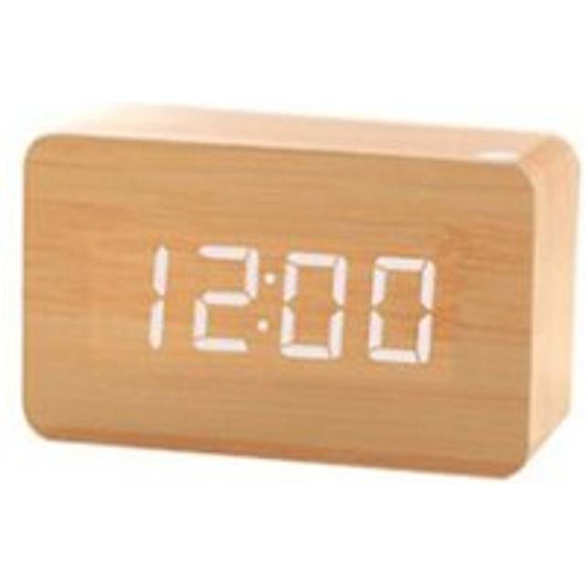Led Digital Alarm Clock Small Grandfather Watch with Date Temperature Display, 3 Adjustable Brightness, Voice Control, 2 Display Modes