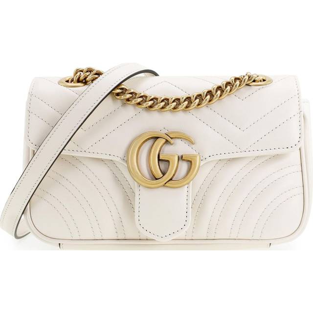 (WMNS) Gucci GG Marmont Series mini Leather Clutch White 446744-DTDIT-9022 - F