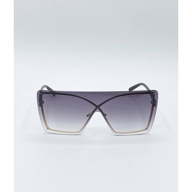 SVNX Unisex Black Visor Sunglasses with Smoke Lenses - One Size