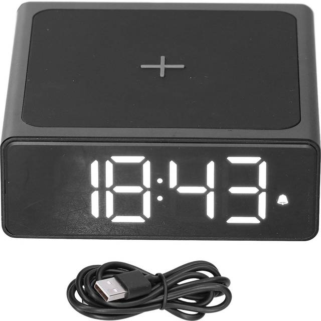 Digital Alarm Clock 3 In1 LED Desktop Digital Clock with Wireless Charging USB Power Supply for