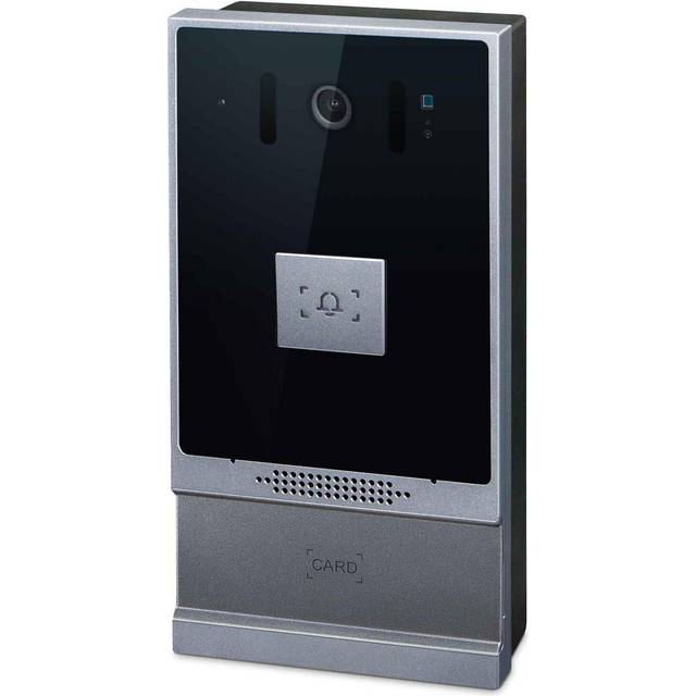1080p SIP Vandalproof Door Phone with RFID and PoE: IETF SIP, 2 SIP Lines, 802.3af/at PoE, H.264, 1080p@30fps, HD Voice, OpenVPN, STUN, TR069, VLAN, ONVIF, AEC, RFID, IR-3~5meter, Door locks switch relay, IP66, IK10, Tamperproof protection, -40~70 C