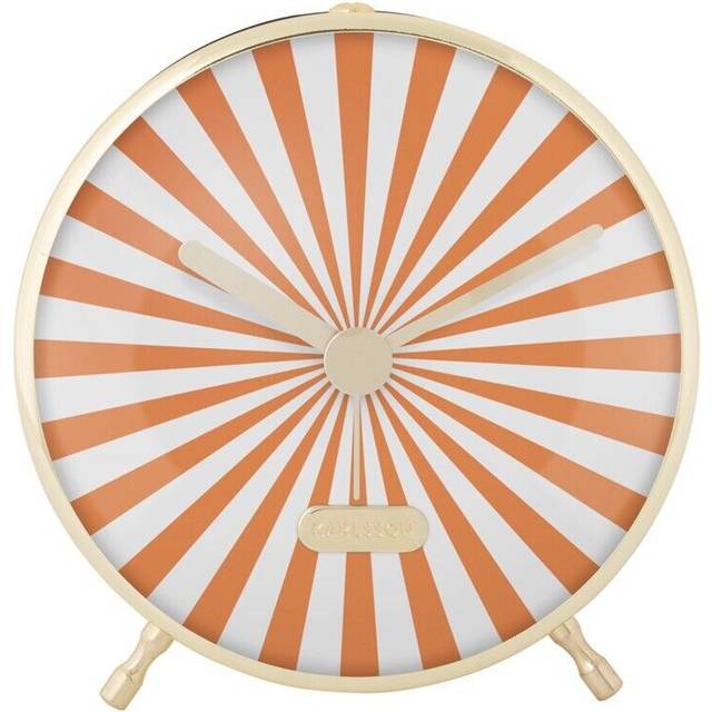 Present Time Karlsson Alarm Clock Candy Swirl - Bright Orange & White