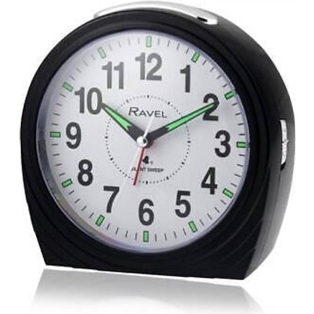 Jumbo Sculpted Bell Alarm Clock - Black (12cm H X 12cm W X 6cm D)