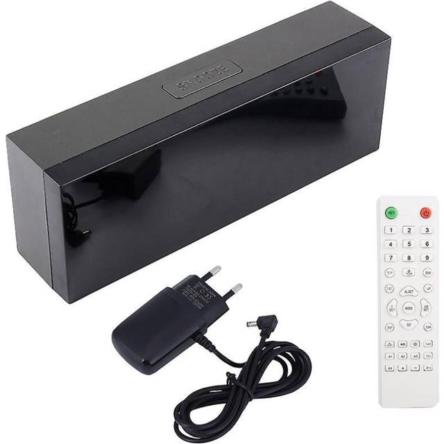 Digital Led Desk Alarm Clock Snooze Timer Thermometer Display Remote Control 100-240v Eu Plug