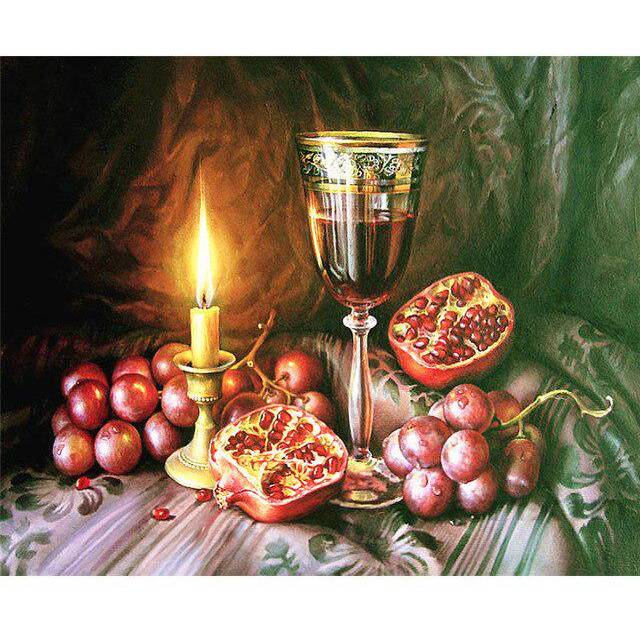 5D Diamond Painting Cross Stitch Fruit Full Drill Embroidery Home Decoration Diamond Art 20X30CM