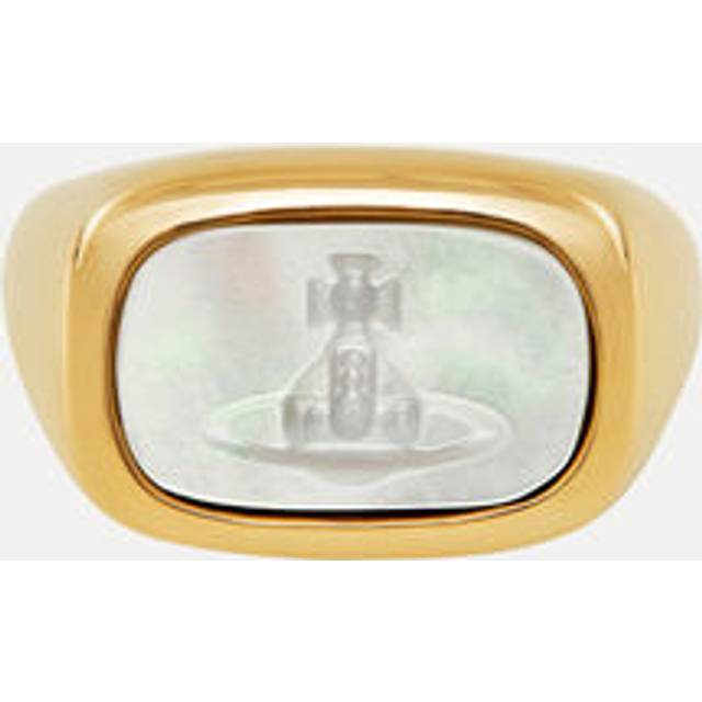 Vivienne Westwood York Ring Gold-white-mop Gold-white-mop Unisex - GOLD-WHITE-MOP - S