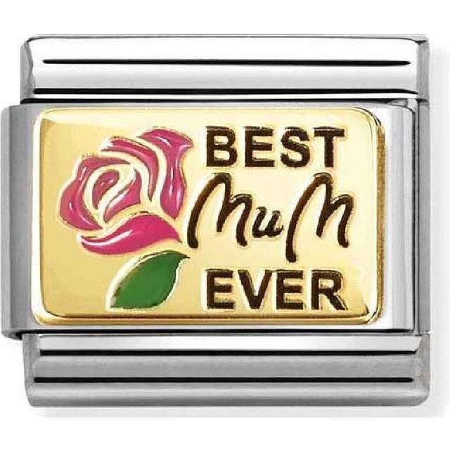 Nomination Best Mum Flower Charm - Stainless Steel - Gold