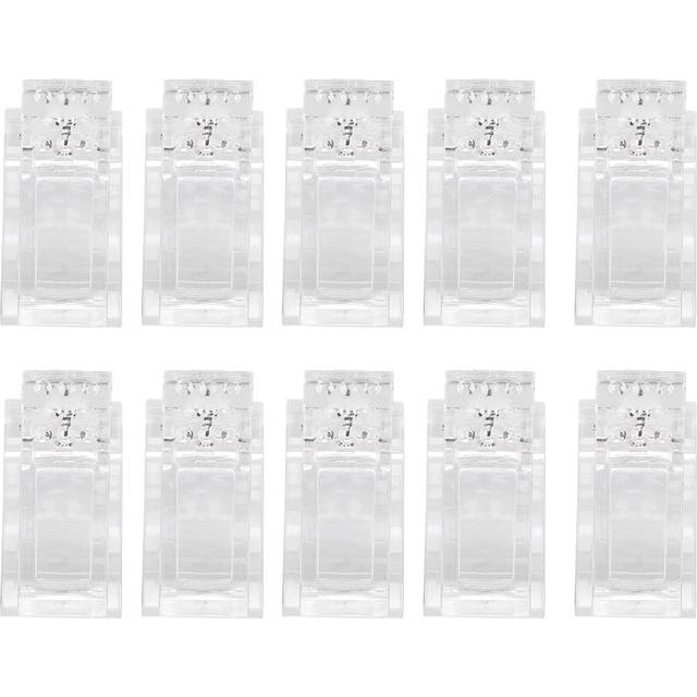 10pcs  Set Transparent Nail Tips Clips Poly Gel Quick Building Mold Clips Nail Gel Accessories white