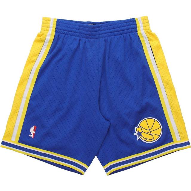 Mitchell & Ness NBA Swingman Shorts Golden State Warriors Road 1995-96 'Blue Yellow' SMSHGS18230-GSWROYA95 - Blue/Yellow/White - XXL