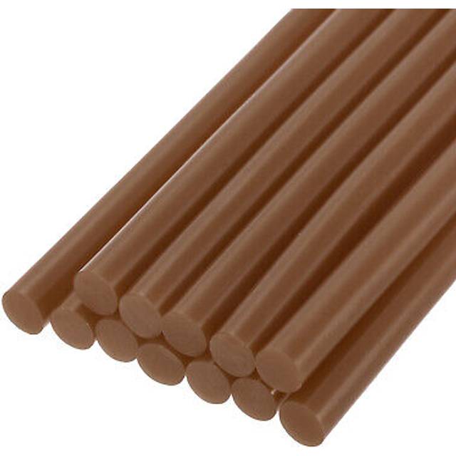 12pcs mini hot glue sticks for glue gun 0.43-inch x 4-inch brown