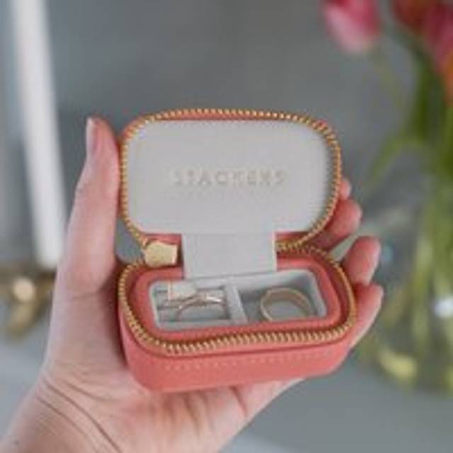 Stackers Grapefruit Petite Travel Jewellery Box - can be Engraved or Personalised
