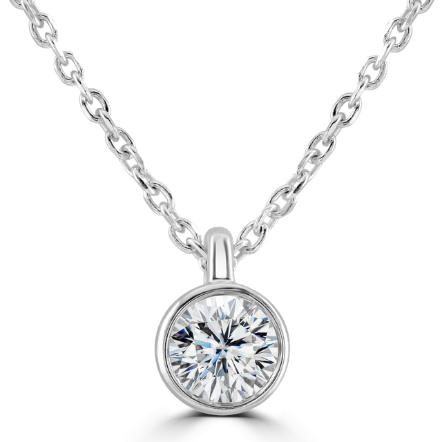 9ct White Gold 0.30ct Lab Grown Diamond Solitaire Necklace