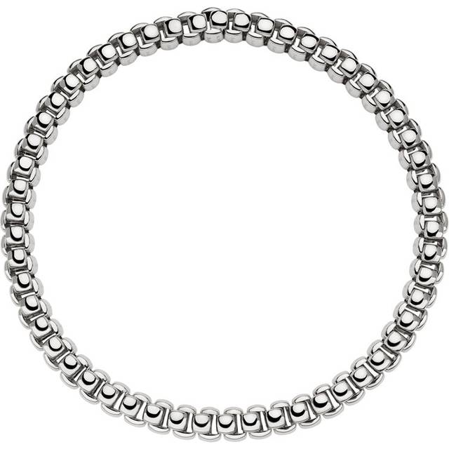 Fope Luna 18ct White Gold Flexible Necklace - 40cm