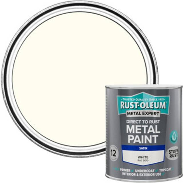 Rust-Oleum Metal Expert Water-Based Paint Satin White 750Ml
