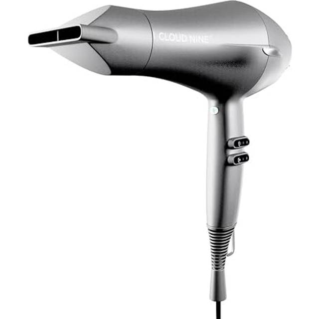 CLOUD NINE The Airshot Hair Dryer Starlight Grey Edition | Fast Compact 2000w All Hair Types | Variable Temperature Control Low Mid High | | Anti