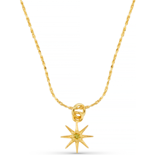 August Birthstone Peridot Necklace - Orelia - Gold
