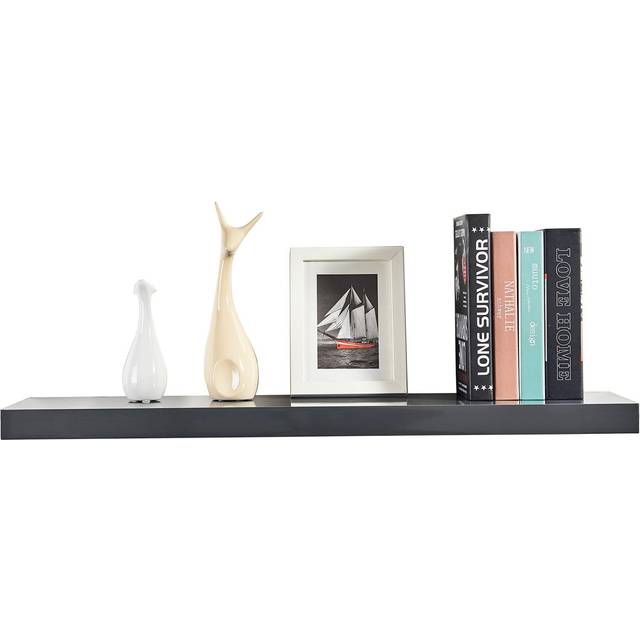 Innoteck 60cm High Gloss Grey Floating Shelf - 3.8 x 60 x 23.5cm