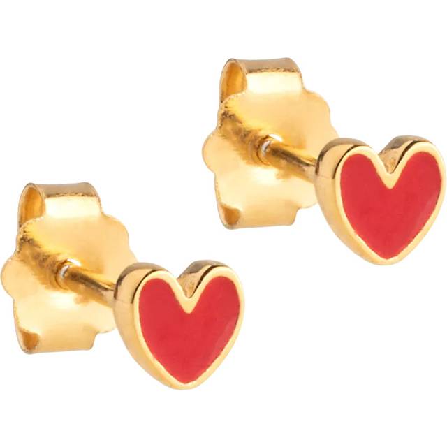 ENAMEL Copenhagen Amore Enamel Heart Stud Earrings