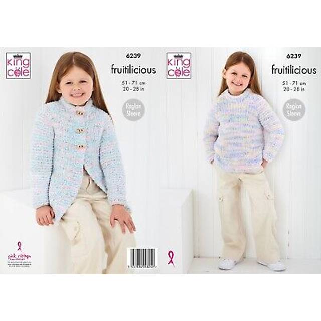 Jacket and Sweater in in King Cole Fruitilicious (6239)