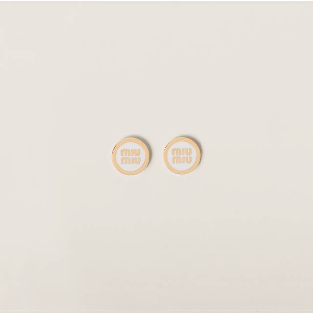 Enameled metal earrings