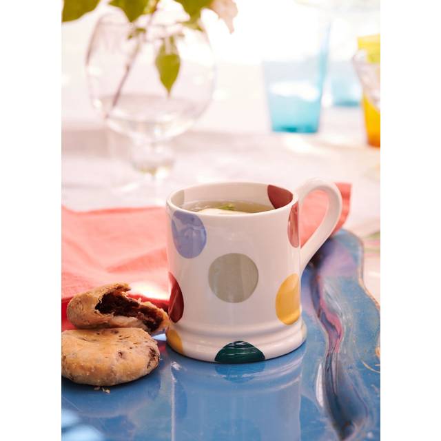Seconds Big Polka Dots 1/2 Pint Mug - Unique Handmade & Handpainted English Earthenware Tea/Coffee Mug | Emma Bridgewater