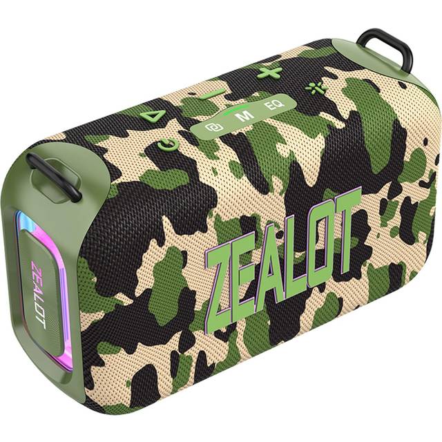 ZEALOT S85 Portable Wireless BT 5.3 Speaker 50W Enhanced Bass Sound Box With RGB Colorful Light kamouflage