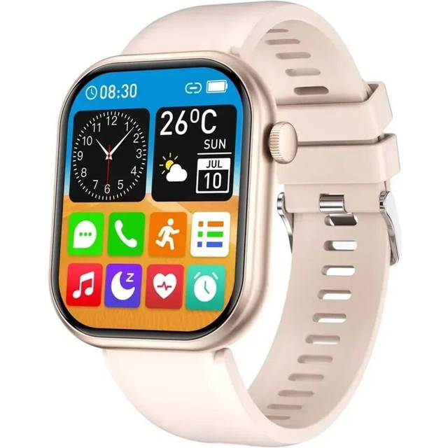 (Gold) Ladies Smart Watch Women Call Custom Dial Smartwatch For GTS4 Waterproof