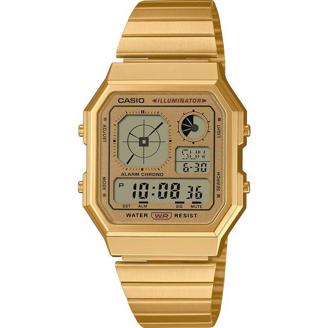 Casio Vintage Digital Gold-Tone Strap Unisex Watch A130WEG-9AEF