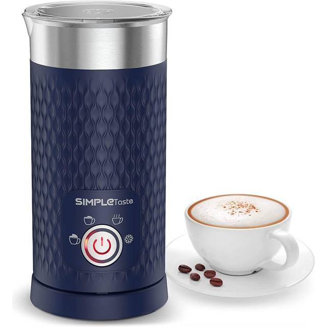 SIMPLETASTE Electric Milk Frother, Automatic Frother and Milk Steamer, 4-in-1 Electric Milk Steamer, Hot and Cold Foam Maker for Coffee, Cappuccinos,