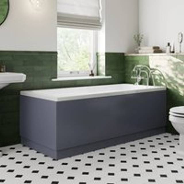 Park Lane Dark Grey Gloss Bath Panel Pack 1700/700mm - Traditional Side & End MDF