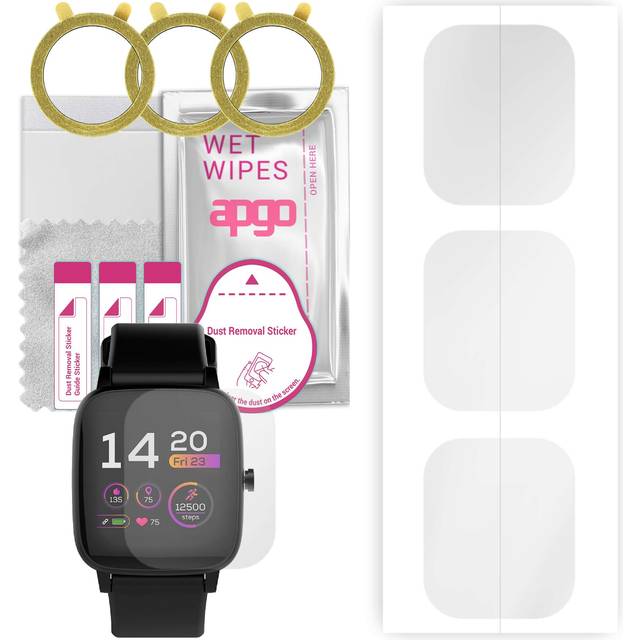 3x apgo Hydrogel Screen Protector for Forever IGo Pro JW-200, Hydrogel Film, with positioning layer easy installation