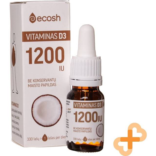 Ecosh Vitamin D3 with Coconut 1200IU 10ml