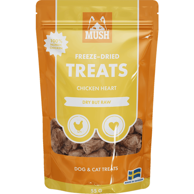 Mush Treats Frystorkat Kyckling Hjärta 50 g