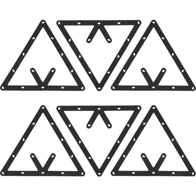 6PcsSet Billiard Rack Black Triangle Ball Holder Positioning Billiard Table Pool Cue Accessory