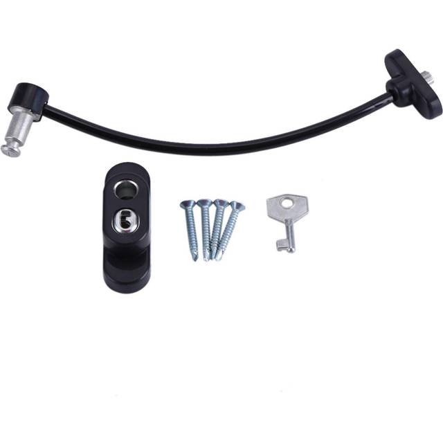Zinc Alloy Window Door Opening Restrictor Cable Baby Child Safety Lock Catch Wire Black black