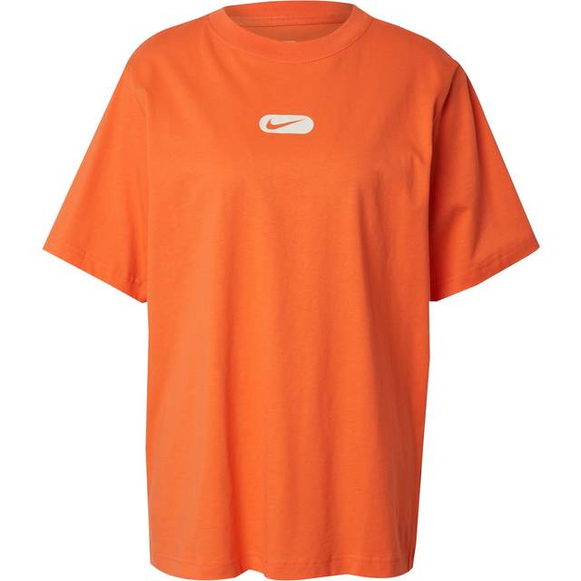 Nike Sportswear Club Women's Short-Sleeve T-Shirt - Orange - Cotton - S (UK 8&#x2013;10)