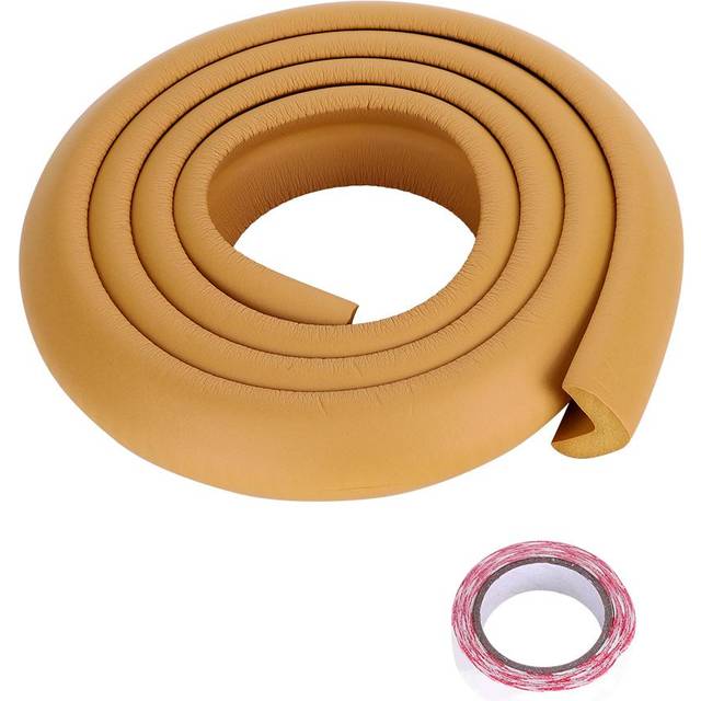 2M Kids Baby Safety Rubber Bumper Strip Table Edge Corner Guard Protector(Brown)