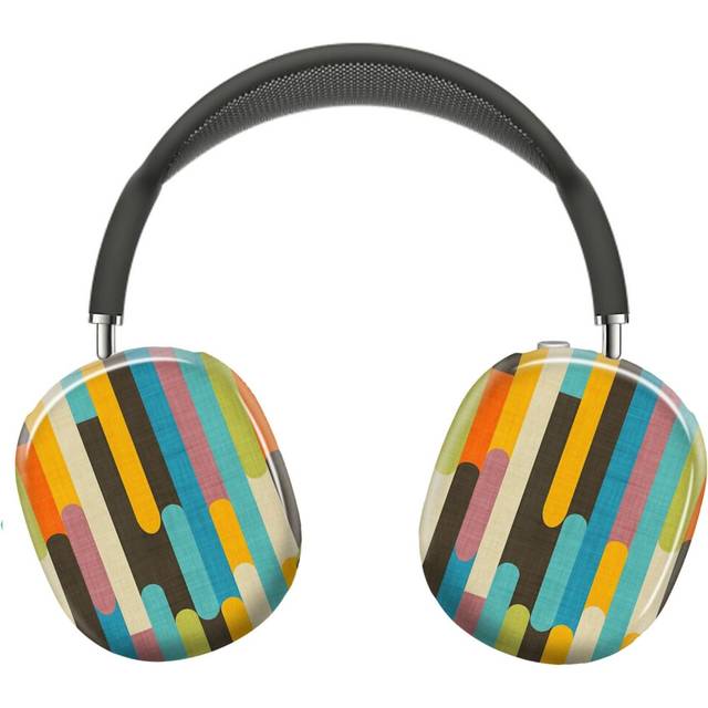 (Retro Color Block Popsicle Sticks Blue_9006) Protective Cover for AirPods Max Headphones Aesthetic Print Snap On Cases