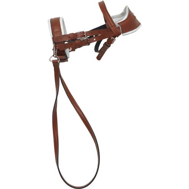 Brunt ergonomiskt träns med tyglar till käpphäst och hobby horse