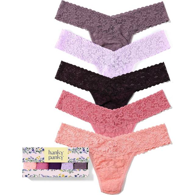 Hanky Panky Set Of 5 Signature Lace Low Rise Thong