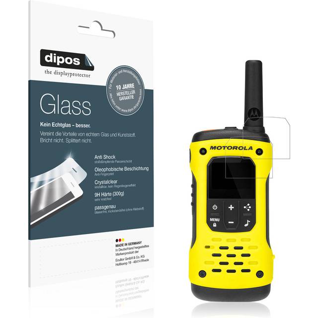 2x screen protector for motorola tlkr t92 h20 pmr flexible glass 9h dipos