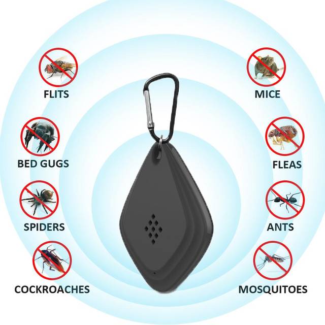 Mosquito Repeller Outed Ultrasonic Electronic Cockroach Spider USB Killer Portable Pest Bug Insect black