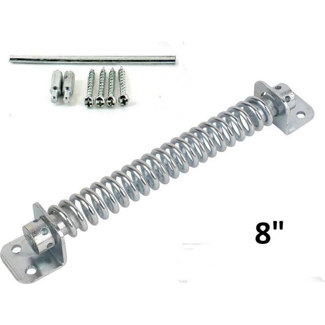 Galvanised 8" door gate spring closer strong adjustable tension garden shed d9